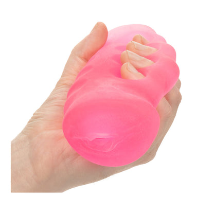 Calexotics - Pop Sock Grip-N-Stroke Pengurut Zakar Lelaki Saiz Besar Merah Jambu