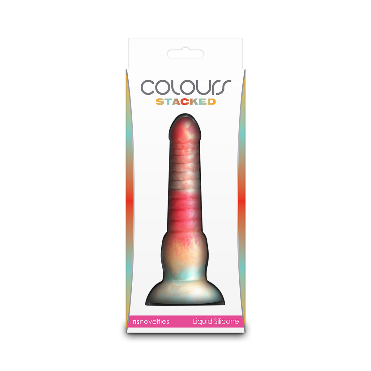 Colours - Stacked 6-inch Silicone Dildo Red Gold