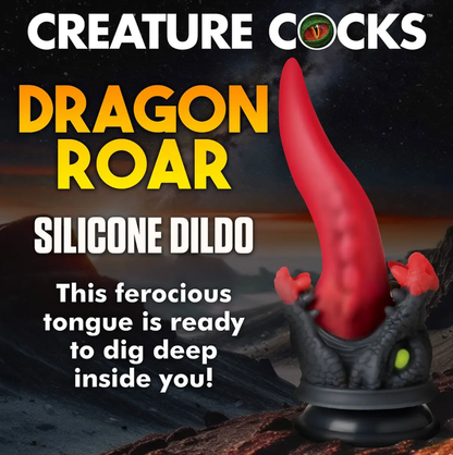 Creature Cocks - Dildo Silikon Cawan Sedutan Dragon Roar 8.5 Inci