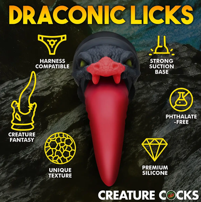 Creature Cocks - Dildo Silikon Cawan Sedutan Dragon Roar 8.5 Inci