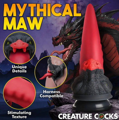 Creature Cocks - Dildo Silikon Cawan Sedutan Dragon Roar 8.5 Inci
