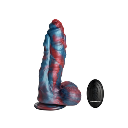 Creature Cocks - Dildo Silikon Bergetar Hidra 8-inci dengan Kawalan Jauh