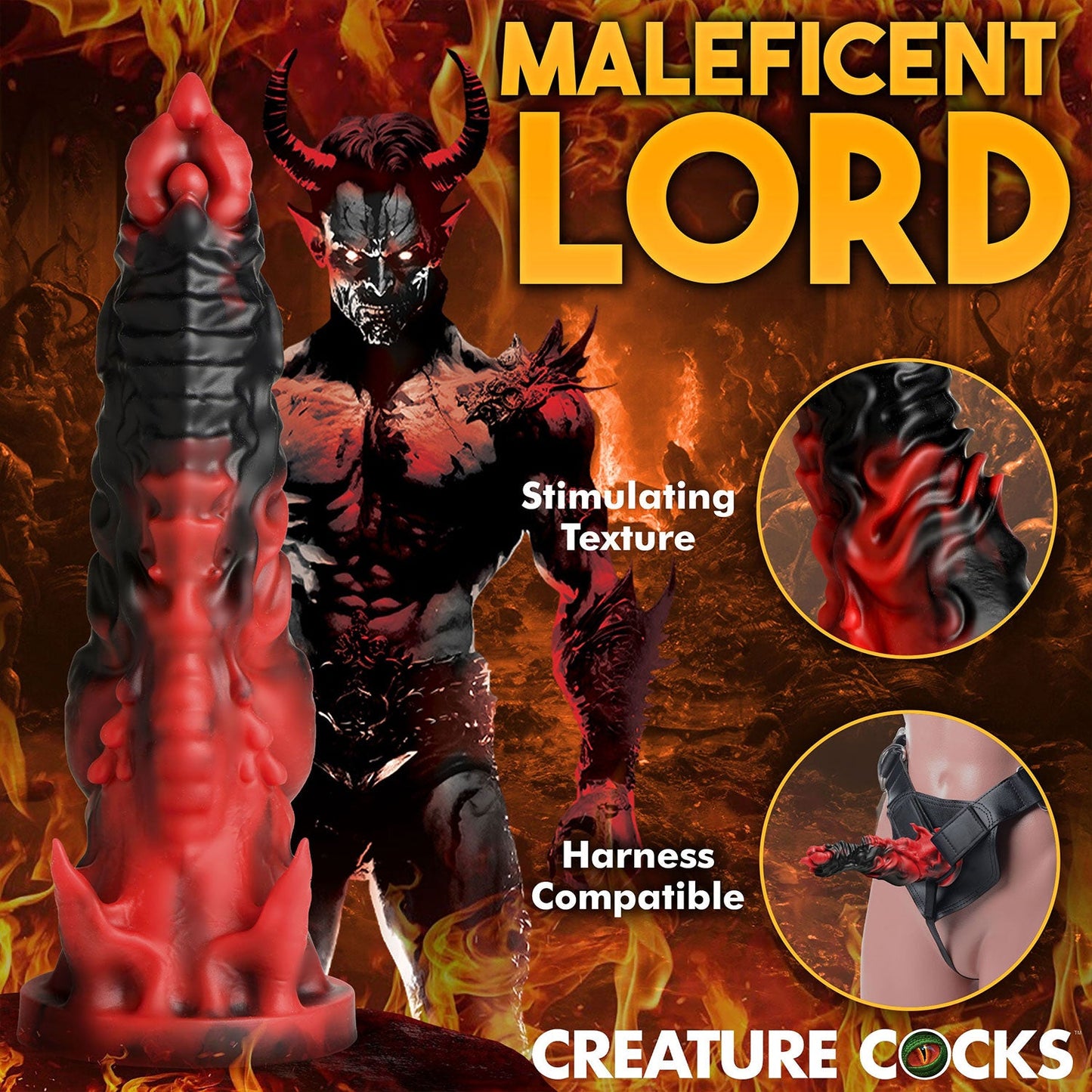 Creature Cocks - Mephisto 7.3 inches Silicone Suction Cup Dildo