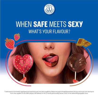 Durex - Kondom Perisa Coklat dengan Bintik Kotak 12