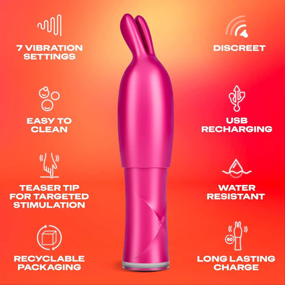 Durex - Play 2in1 Vibrator dan Tip Pemancing Rangsangan Klitoral dan G-spot