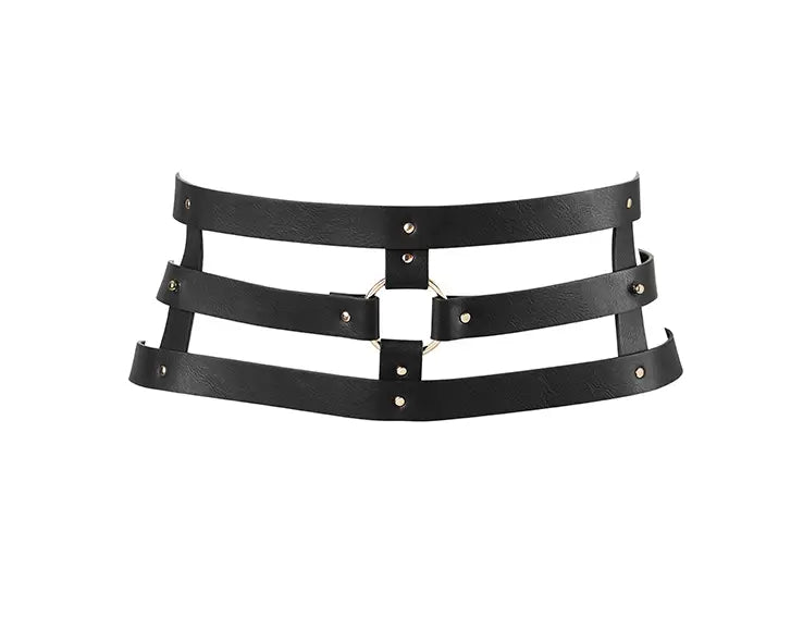 Bijoux Indiscrets - Maze Wide Bondage Belt Black *