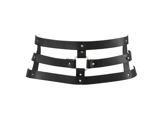 Bijoux Indiscrets - Maze Wide Bondage Belt Black *