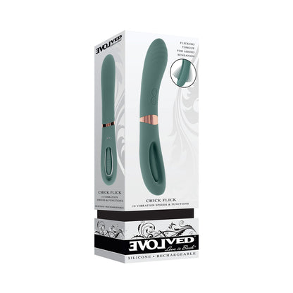 Evolved - Chick Flick Vibrator Silikon Melengkung G-spot dan Klitoris