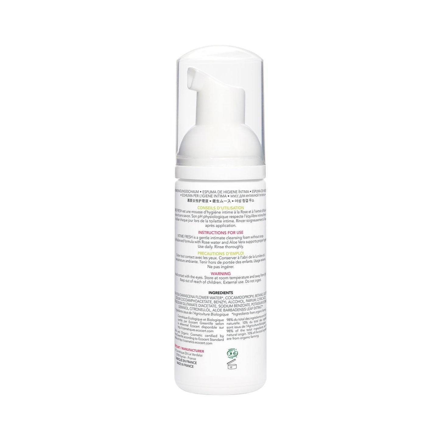 Exsens - Intime Fresh Body Care Intimate Cleansing Foam 150 ml