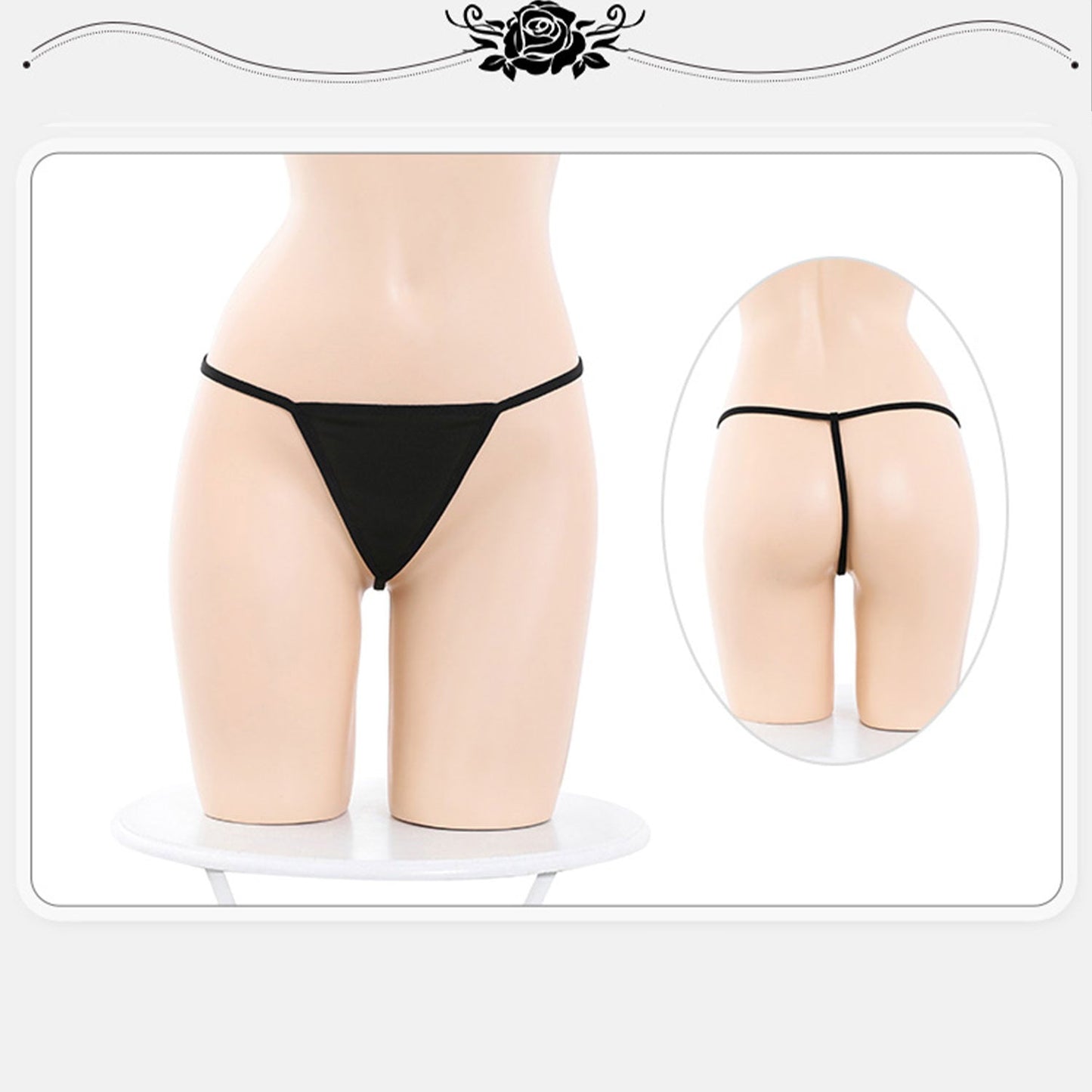 Fee Et Moi - Daring Black Leather Chain Lingerie Set One Size