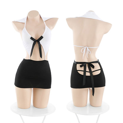 Fee Et Moi - Set Lingeri Halter Ikat Reben Setiausaha Chic