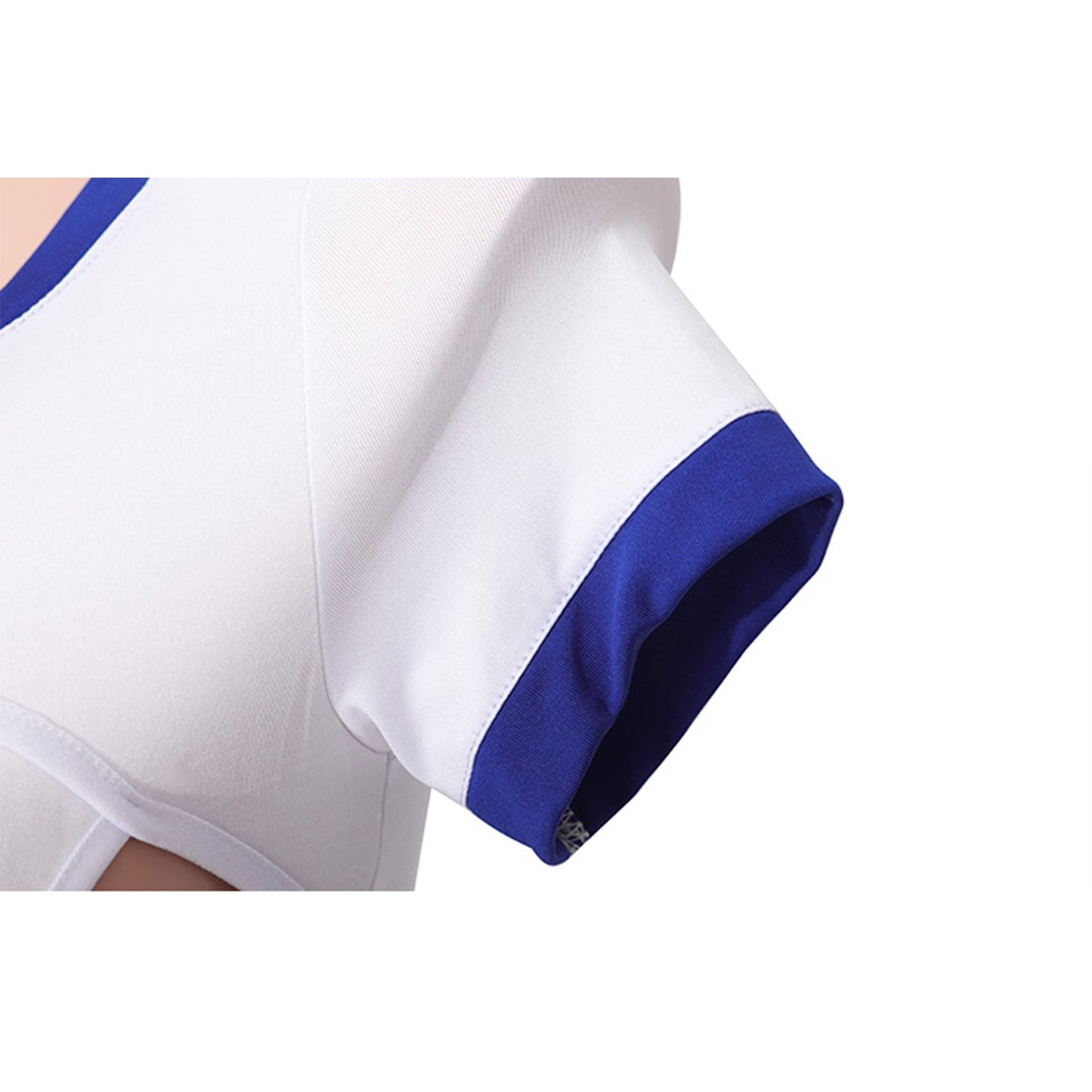 Fee Et Moi - Sporty Chic Cutout Bodysuit White/Blue