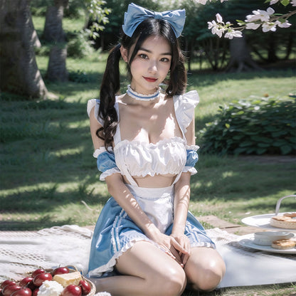 Fee Et Moi - Set Lingeri Maid Alice Mempesona Saiz Bebas