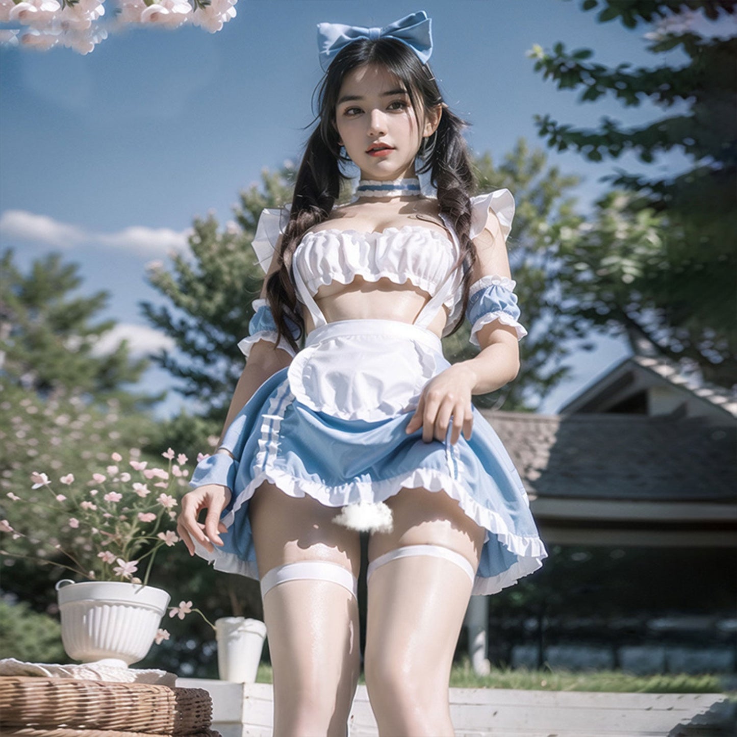 Fee Et Moi - One Size Enchanting Alice Maid Lingerie Set
