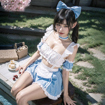 Fee Et Moi - Set Lingeri Maid Alice Mempesona Saiz Bebas