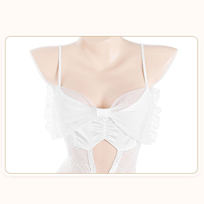 Fee Et Moi - Ethereal Seduction Crotchless One-Piece Lingerie XL