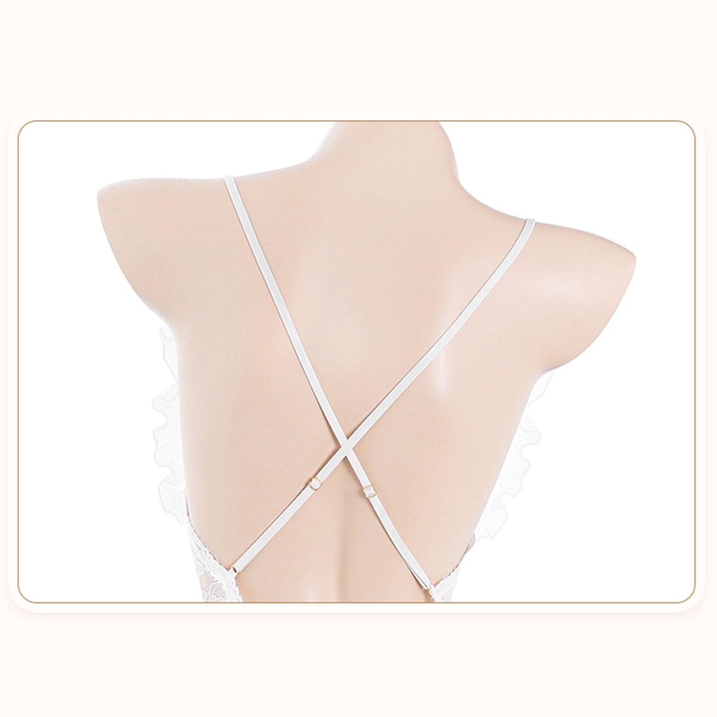 Fee Et Moi - Ethereal Seduction Crotchless One-Piece Lingerie XL