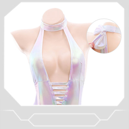 Fee Et Moi - Set Seluar Dalam Lingerie Telinga Kucing Holografik Berkilauan Saiz Bebas
