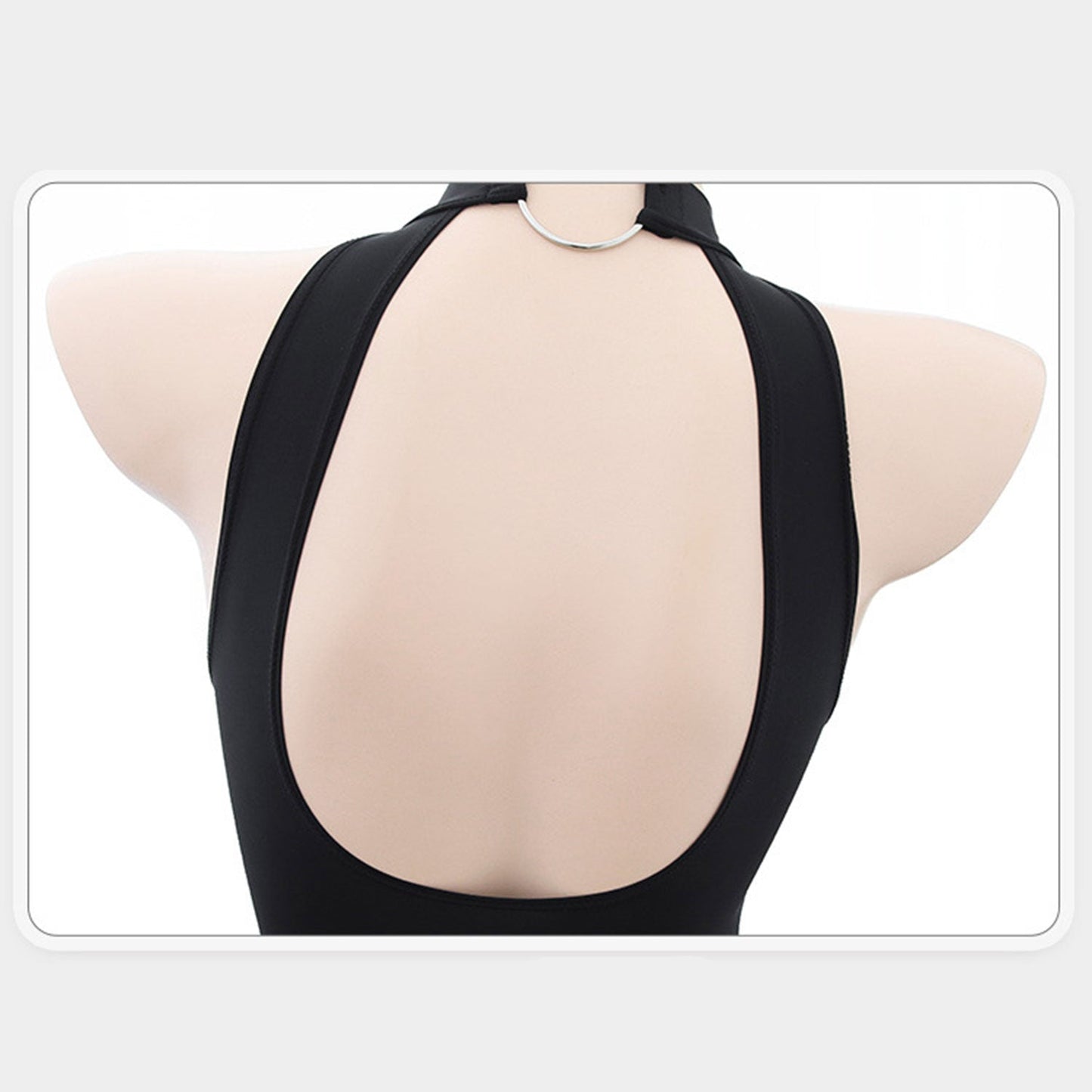 Fee Et Moi - Ice Silk Sexy Scoopback Dress with Matching Panty Grey