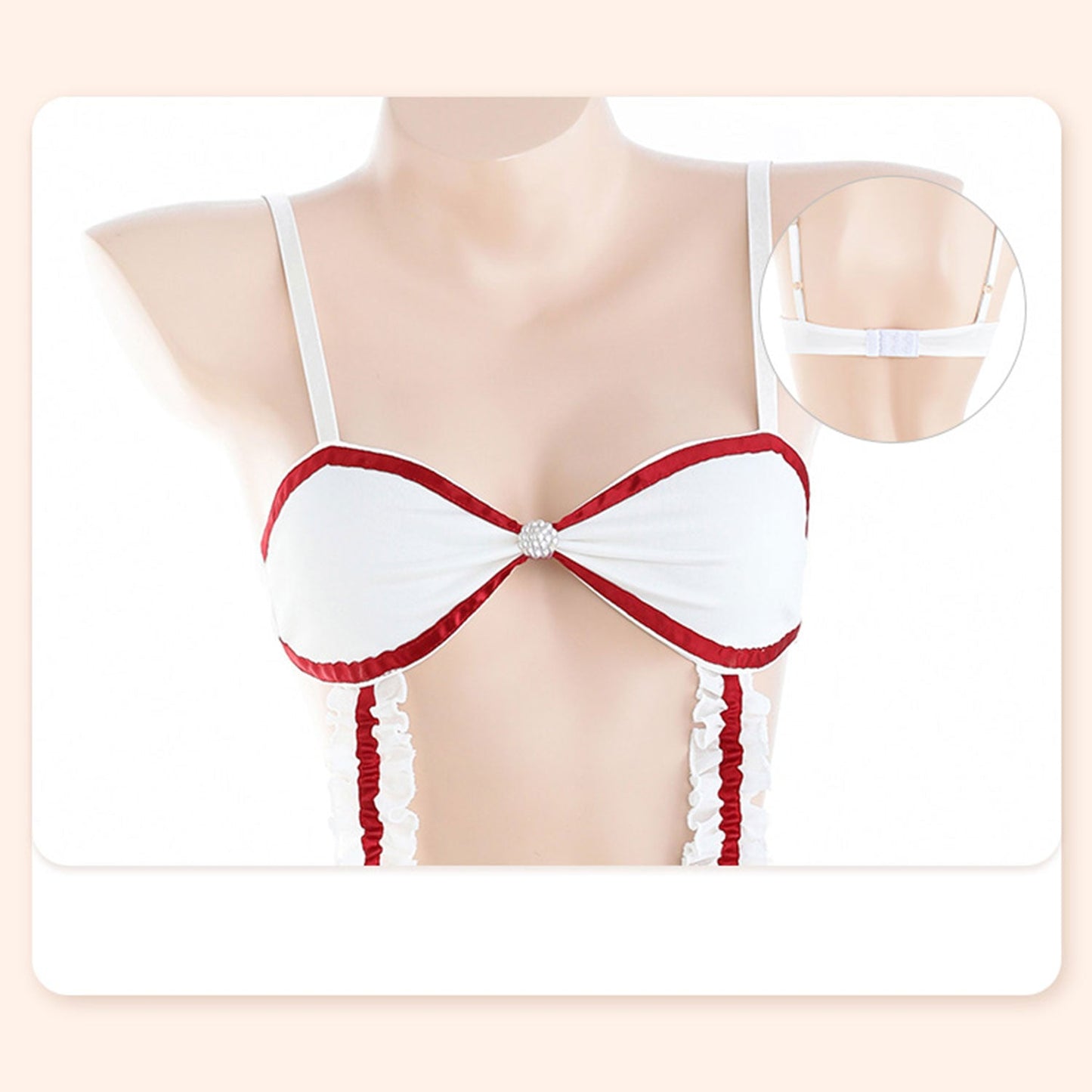 Fee Et Moi - Naughty Schoolgirl Plaid Strappy Lingerie Set One Size