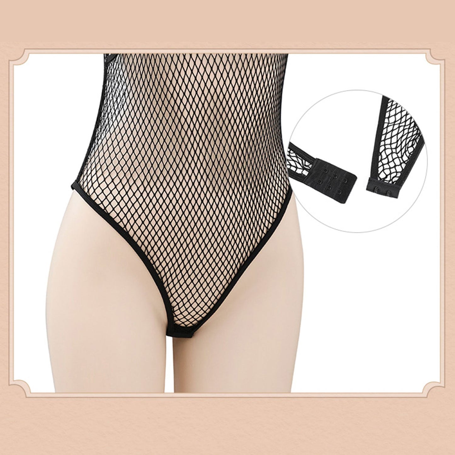 Fee Et Moi - Open Crotch Net Classic Cheongsam Bodysuit with Floral Skirt Lingerie
