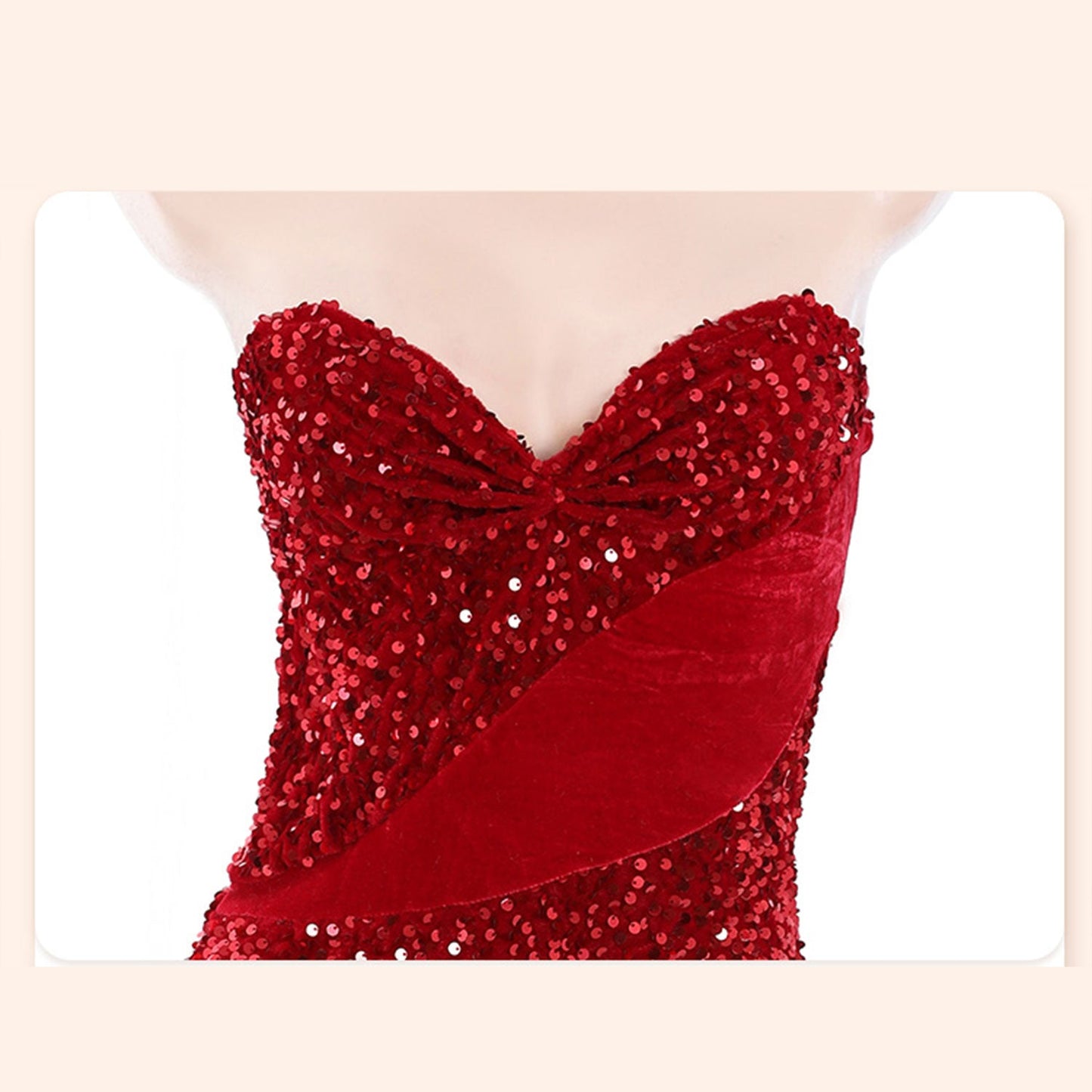 Fee Et Moi - Santa Flirty Red Sequin Bunny Lingerie Set