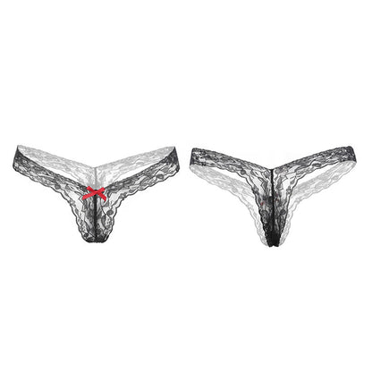 Fee Et Moi - Seluar Dalam Thong Godaan Berenda Seksi Gaya V Hitam