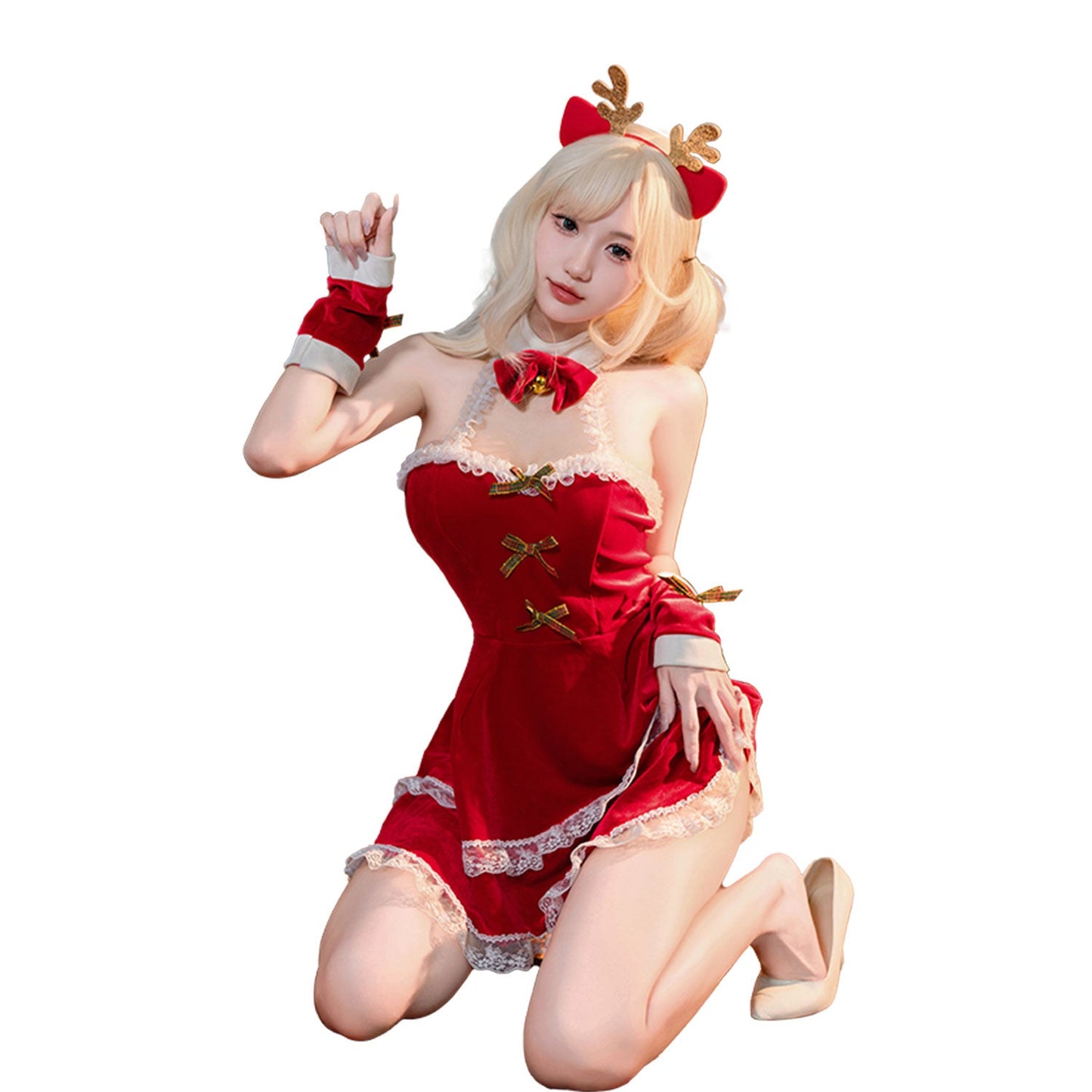 Fee Et Moi - Sleigh All Night Santa Sweet Velvet Lingerie Set