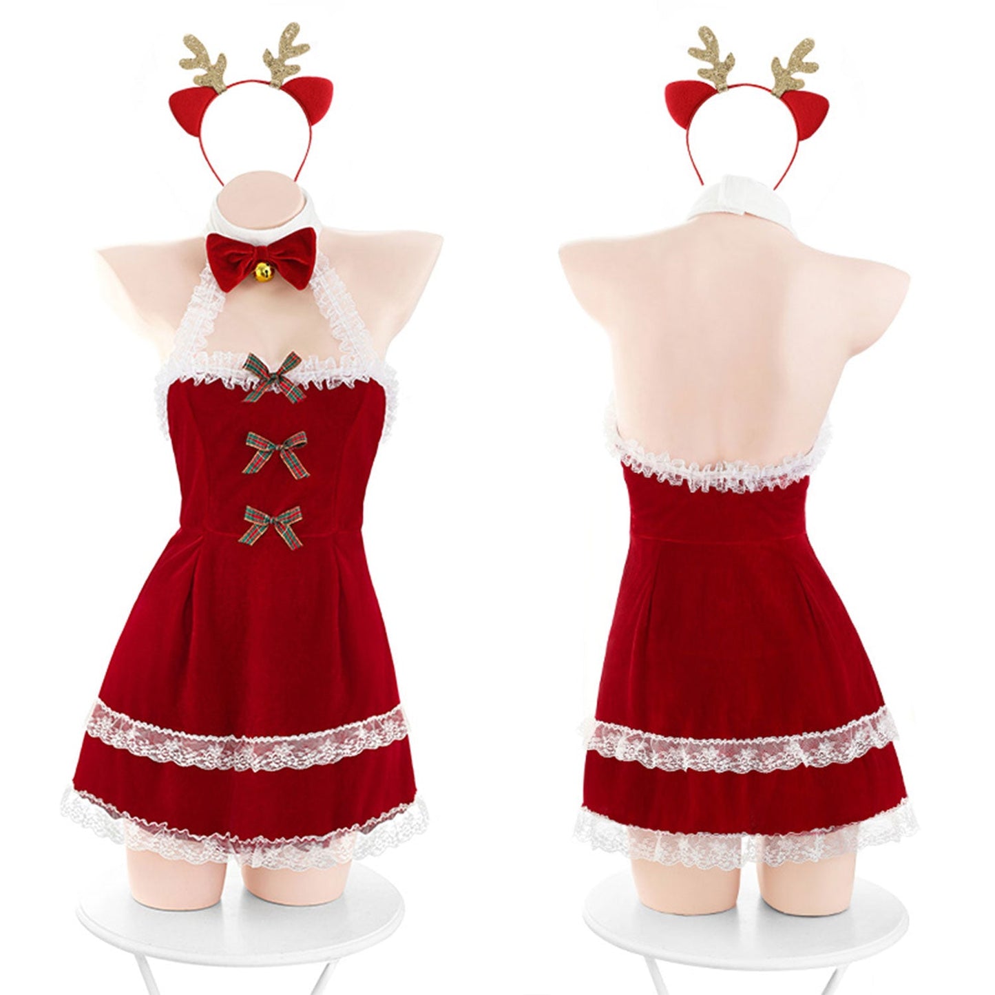 Fee Et Moi - Sleigh All Night Santa Sweet Velvet Lingerie Set