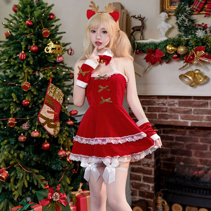 Fee Et Moi - Sleigh All Night Santa Sweet Velvet Lingerie Set