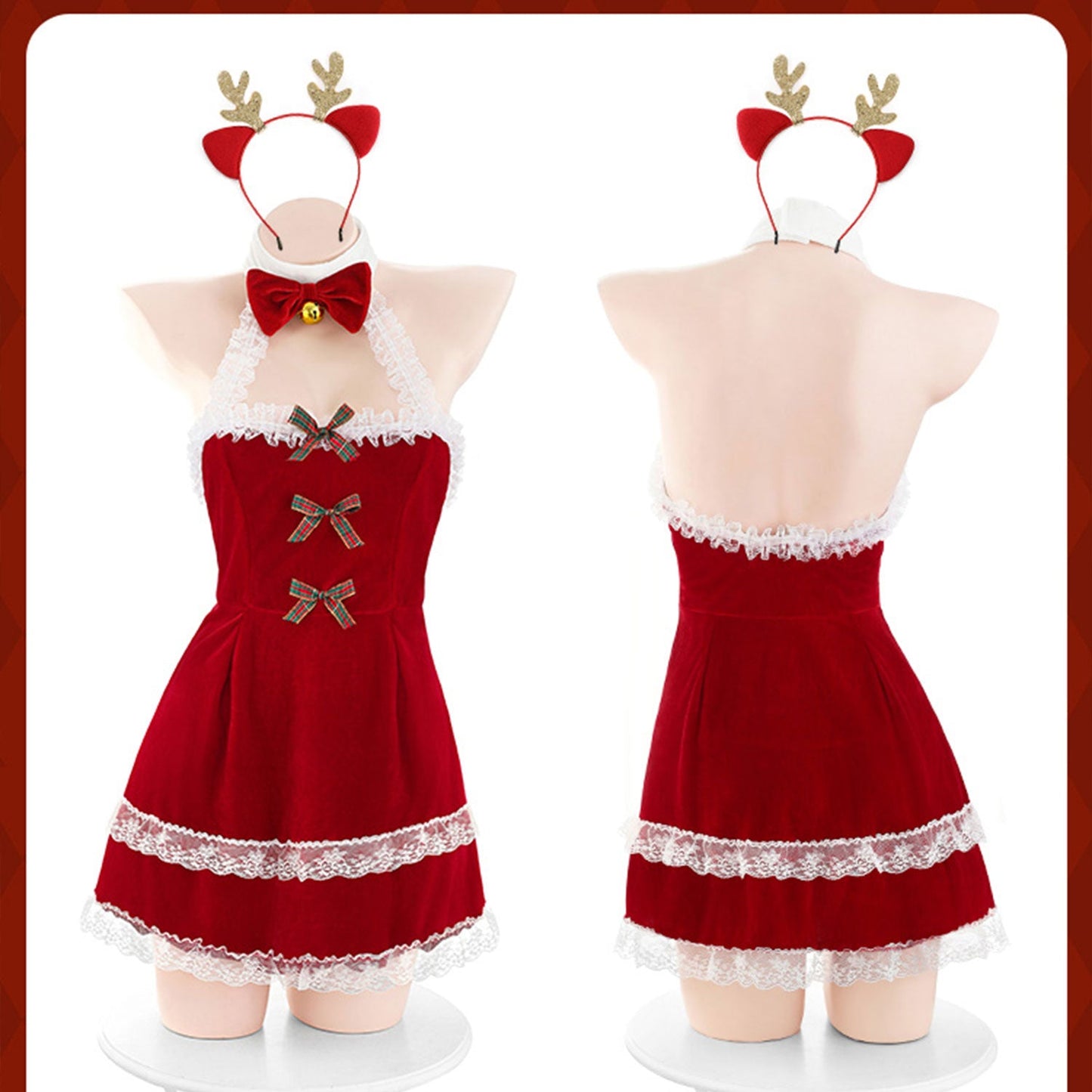 Fee Et Moi - Sleigh All Night Santa Sweet Velvet Lingerie Set