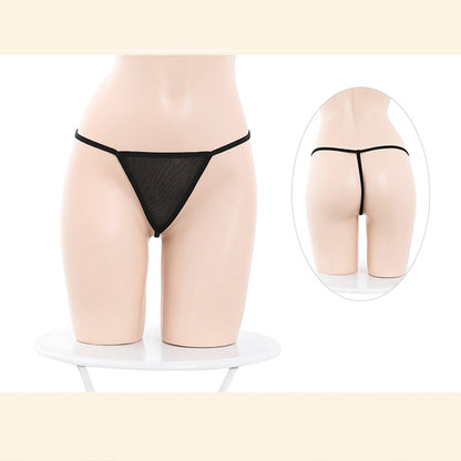 Fee Et Moi - Gaun Mini Satu Bahu Jaring Sheer Menggoda Hitam