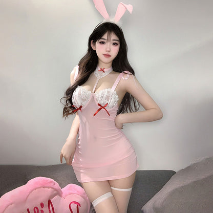 Fee Et Moi - Set Lingerie Jarang Pesona Arnab Comel Saiz Universal