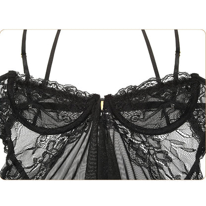 Fee Et Moi - Baju Tidur Babydoll Hitam Keanggunan Sepenuhnya Satu Saiz