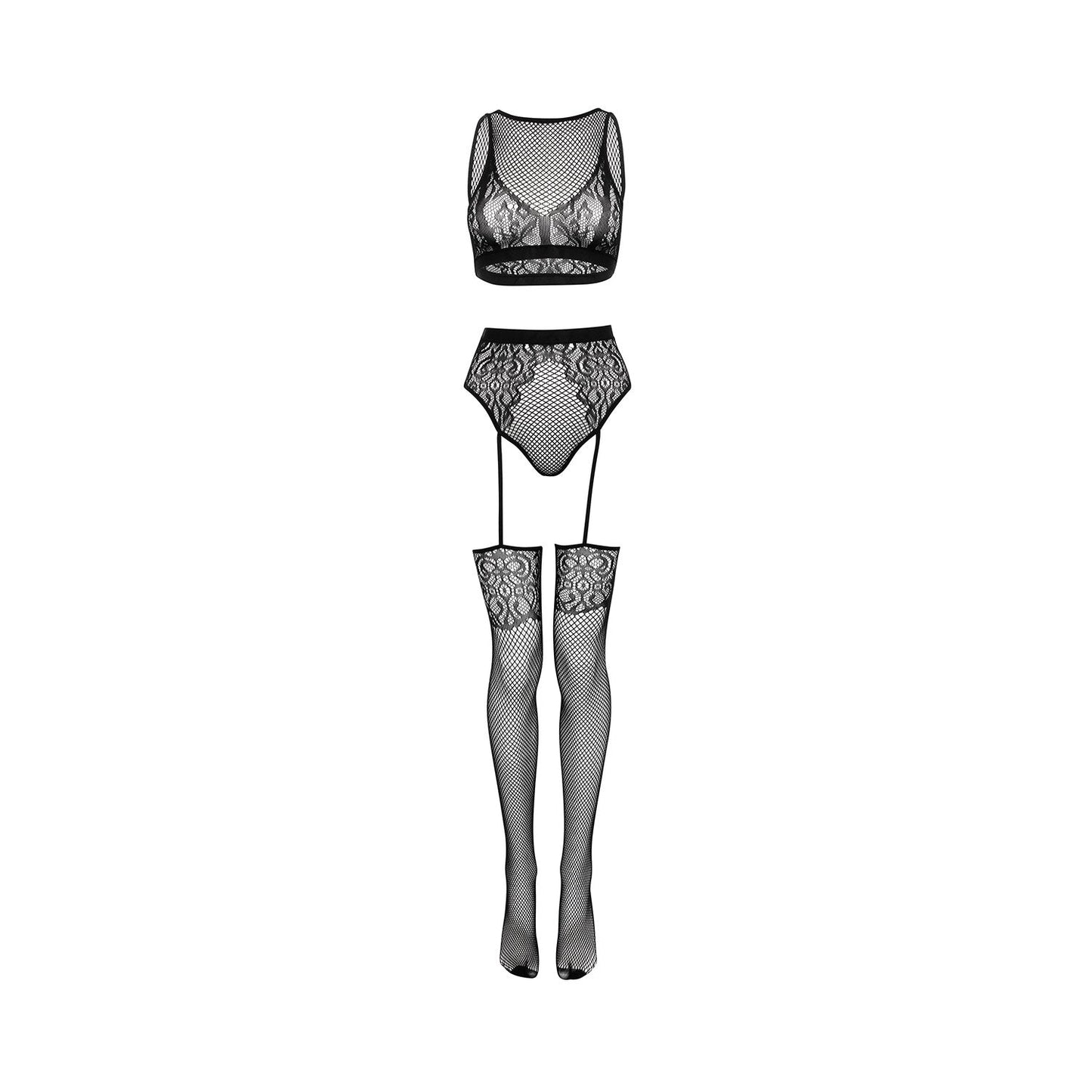 Fifty Shades of Grey - Captivate Black Lace Keyhole Bra Set One Size