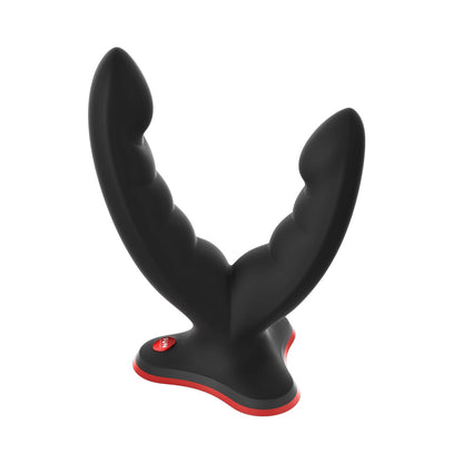 Fun Factory - Ryde Dildo Silikon Grinding Dua Kepala 4.8-inci dengan Penyedut Cawan Hitam
