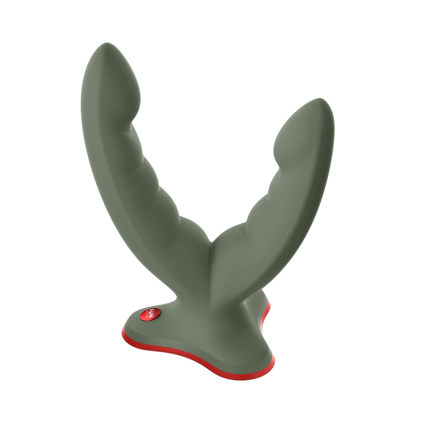 Fun Factory - Ryde Double Head Grinding 4.8-inch Silicone Dildo with Suction Cup Wild Olive
