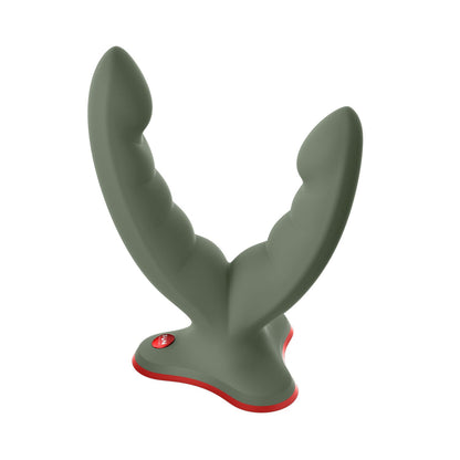 Fun Factory - Ryde Dildo Silikon Kepala Berkembar 4.8-inci dengan Cawan Sedutan Wild Olive