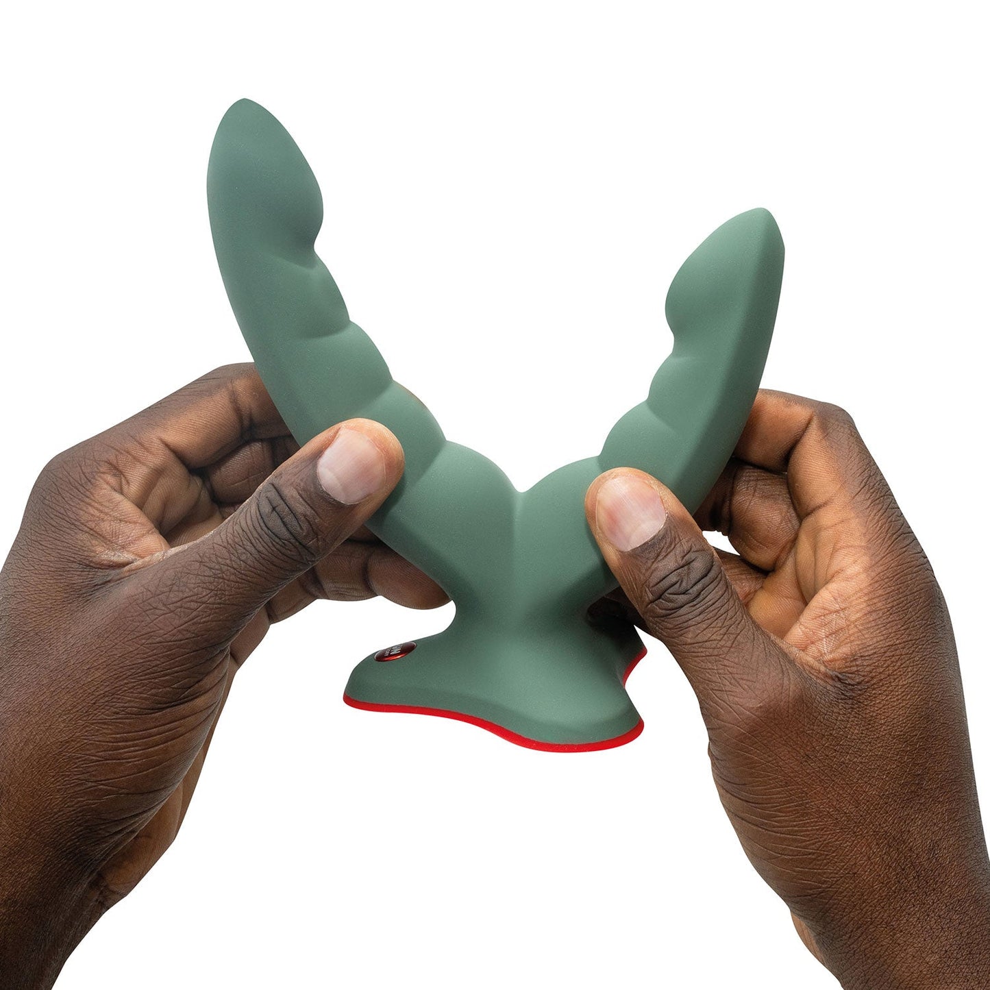 Fun Factory - Ryde Double Head Grinding 4.8-inch Silicone Dildo with Suction Cup Wild Olive
