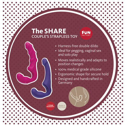 Fun Factory - Dildo Pasangan Tanpa Tali untuk Lesbian Hitam
