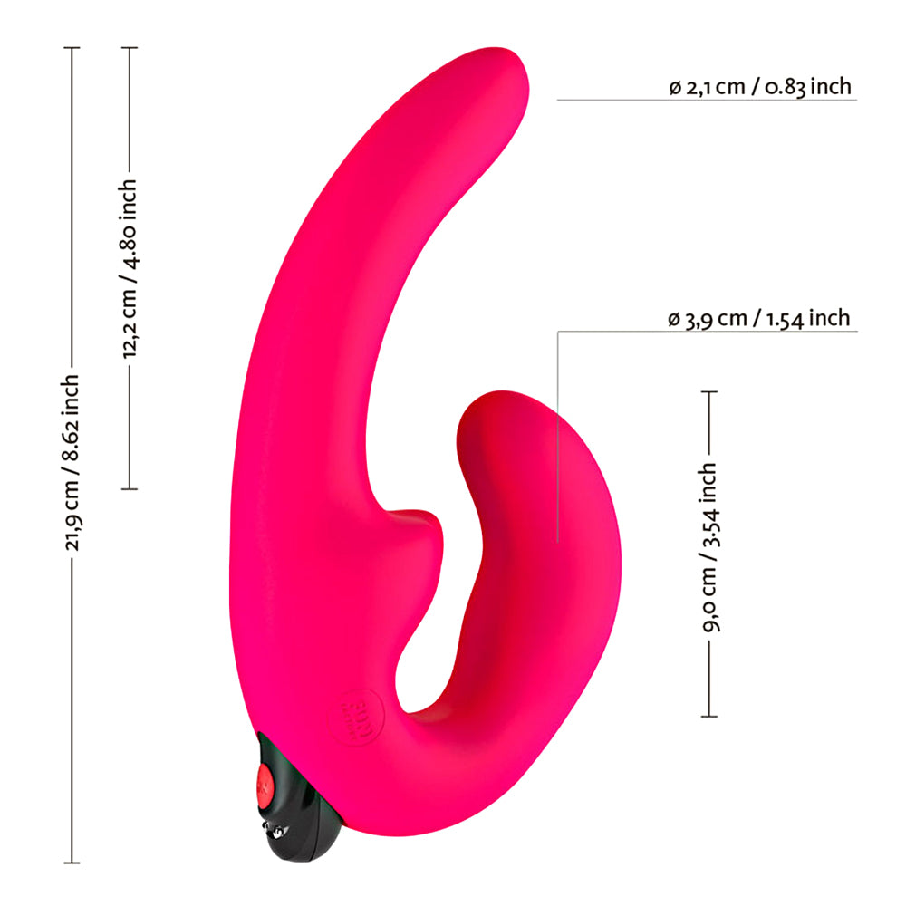 Fun Factory - Sharevibe Vibrating Strapless Dildo Couple Toy For Lesbians Pink