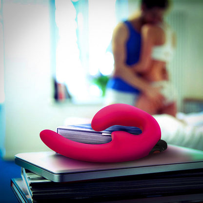 Fun Factory - Sharevibe Vibrating Strapless Dildo Couple Toy For Lesbians Pink