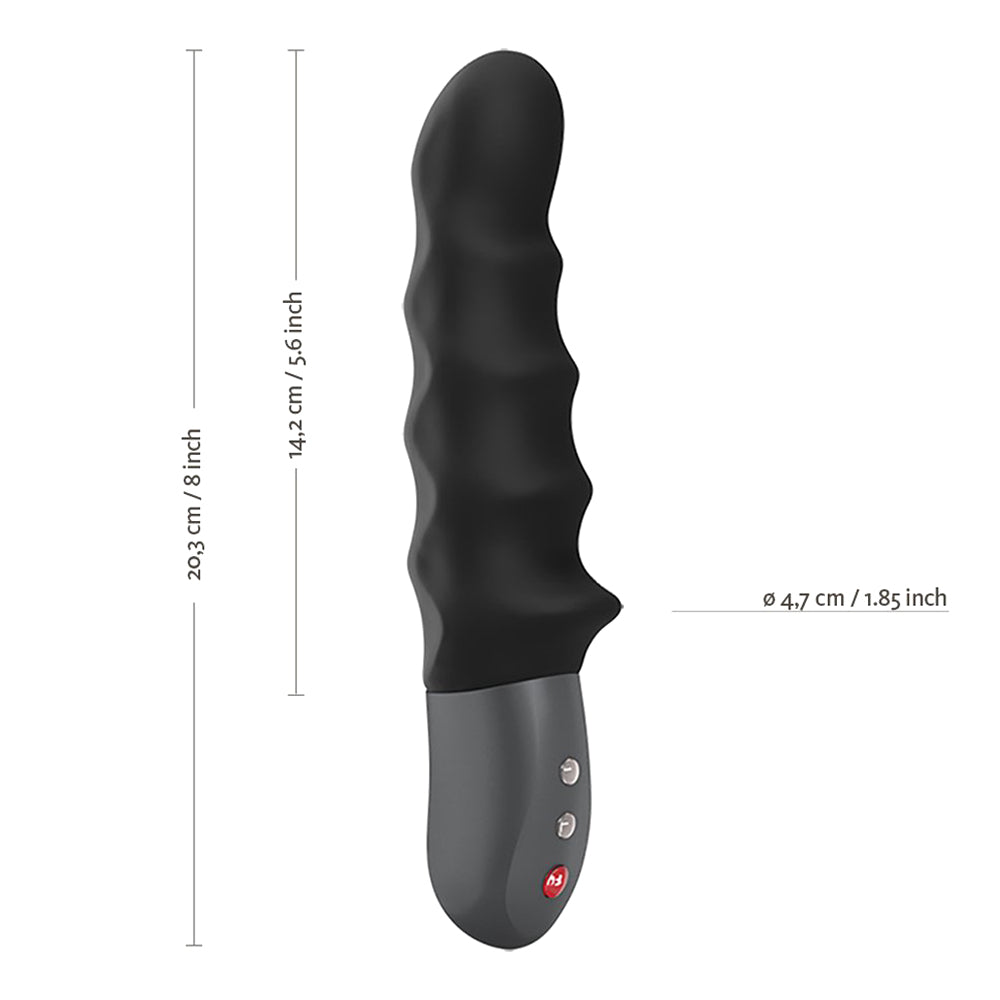 Fun Factory - Stronic Surf Rechargeable Thruster Ribbed G Spot Stimulator Black