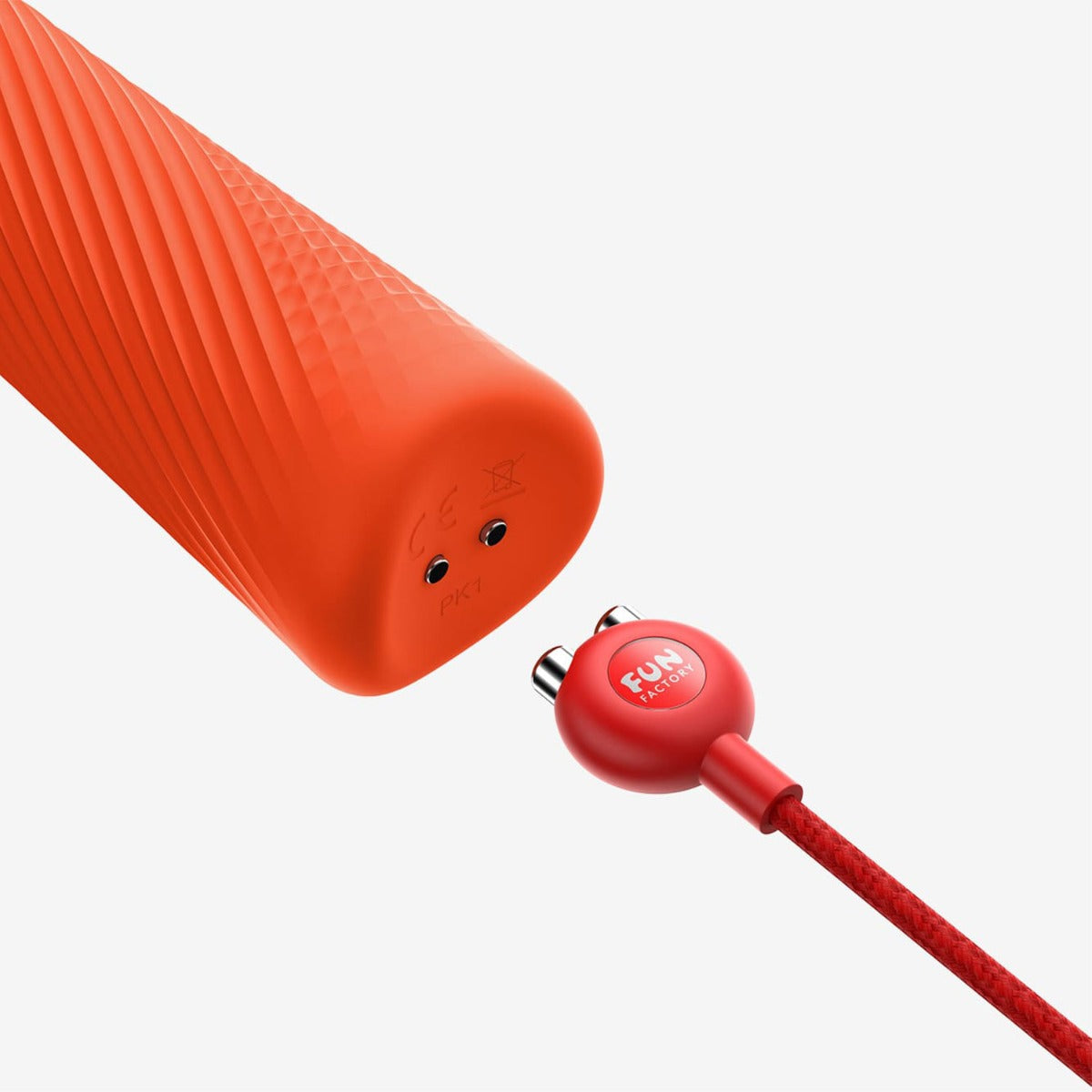 Fun Factory - VIM Rechargeable Powerful Weighted Vibrating Wand Sunrise Orange