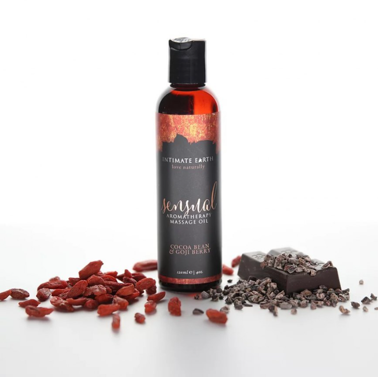 Intimate Earth - Sensual Aromatherapy Massage Oil Cocoa Bean & Gogi Berry 120 ml