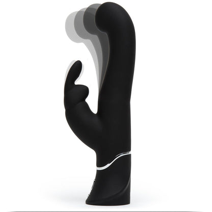 Happy Rabbit - Alat Penggoncang G-Spot Rabbit Boleh Dicas Semula Hitam