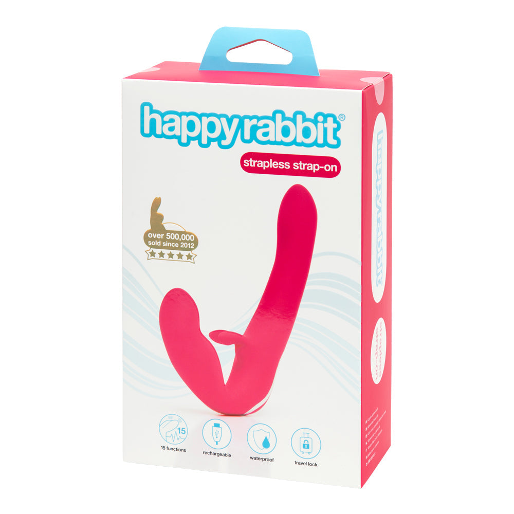 Happy Rabbit - Vibrator Tali Silang Boleh Dicas (Merah Jambu)