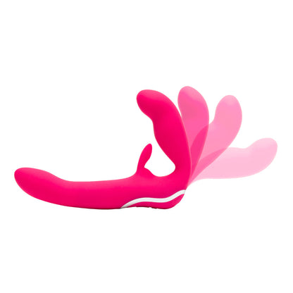 Happy Rabbit - Vibrator Tali Silang Boleh Dicas (Merah Jambu)