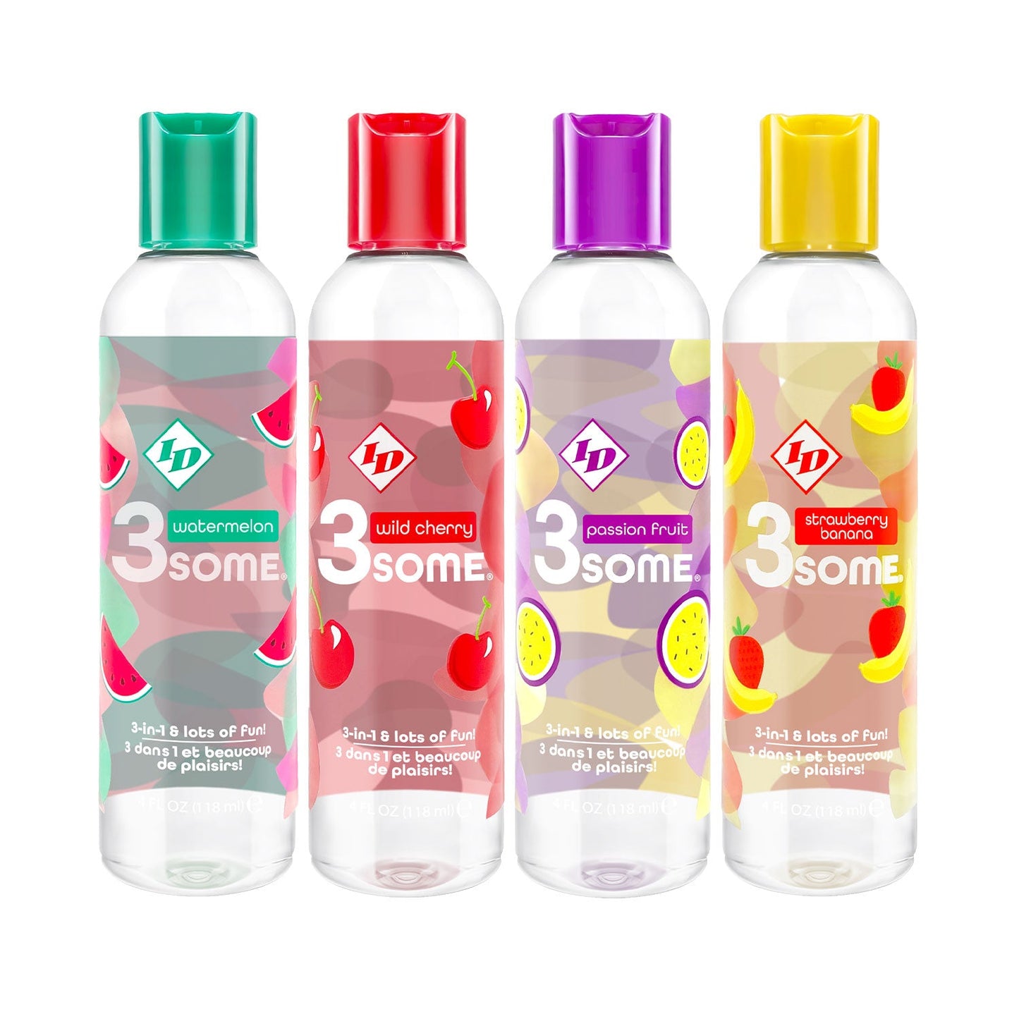 ID Lube - 3Some Wild Cherry Flavoured 3-in-1 Lubricant 118ml