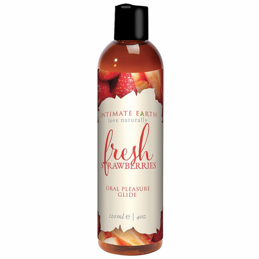 Intimate Earth - Oral Pleasure Glide Natural Flavors Fresh Strawberries Water Based Lubricant 118ml